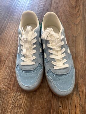 Madden Girl Light Blue & White Lace-Up Sneakers